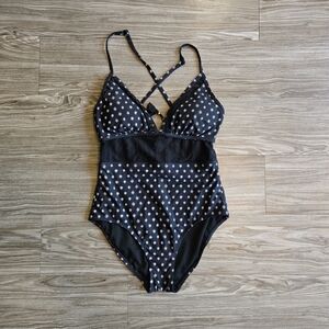 COLE Black and White One Piece Swimsuit